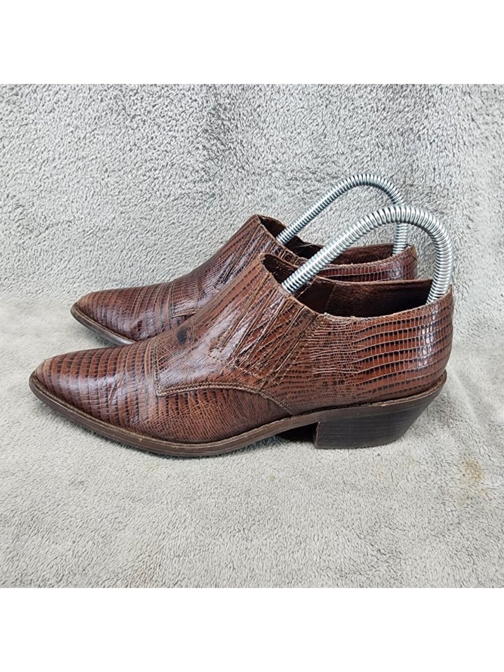 Circle S Shoes Womens Size 7.5 Brown Leather Western Ankle Boots *Read*